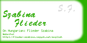 szabina flieder business card